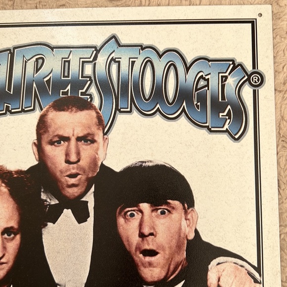 THE THREE STOOGES 75TH ANNIVERSARY METAL SIGN - Picture 4 of 16